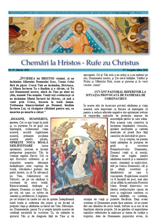 Rufe zu Christus, <br /> Nr. 97 / 2020