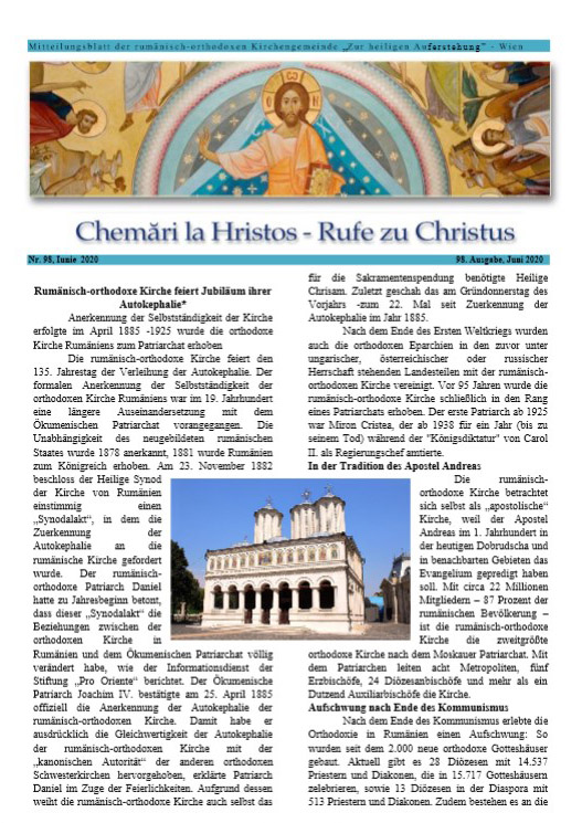 Revista Chemări la Hristos, <br />nr. 98 / 2020